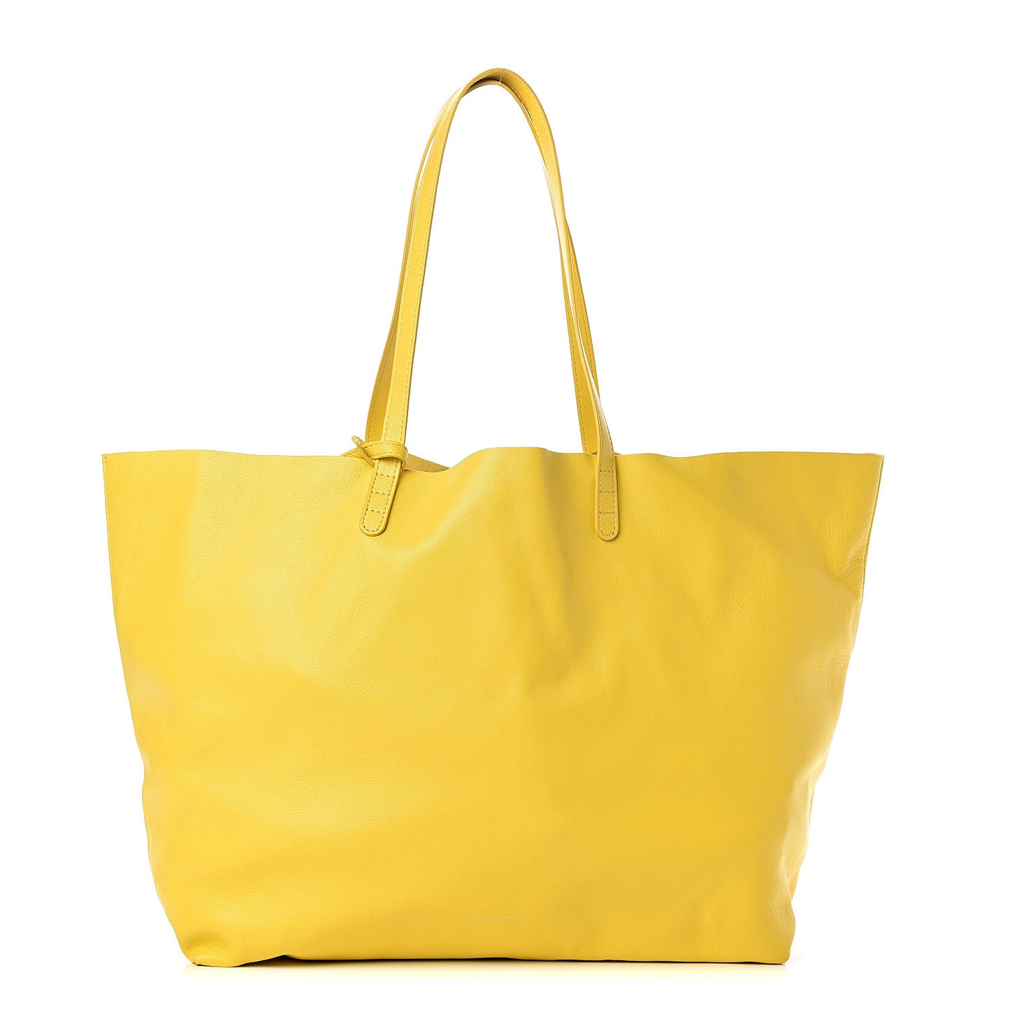 Lambskin Oversized Tote Yellow
