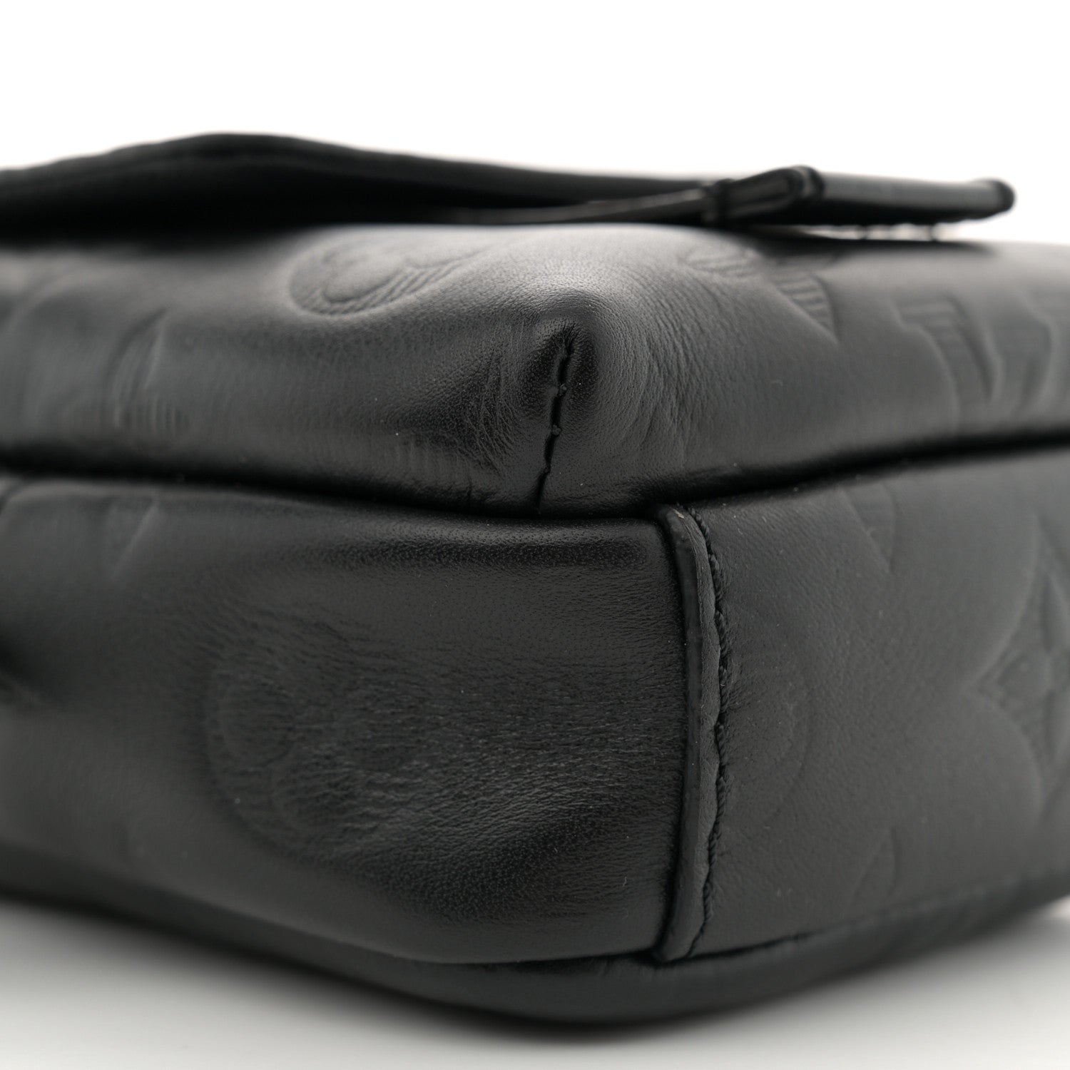 Louis Vuitton Calfskin Monogram Shadow Double Phone Pouch NM Black 8 of 11