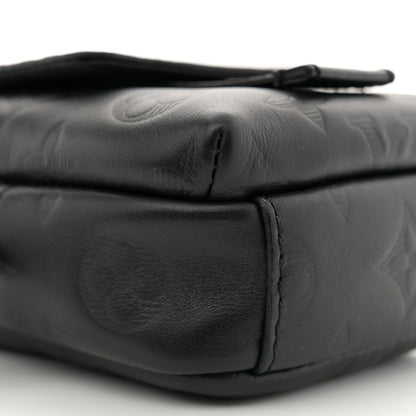 Louis Vuitton Calfskin Monogram Shadow Double Phone Pouch NM Black 8 of 11