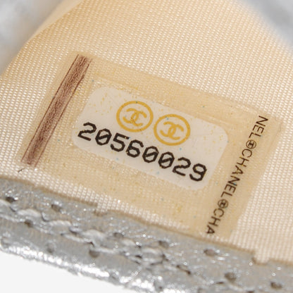 Chanel Perforated Lambskin Quilted Card Holder Light Silver 8 of 9