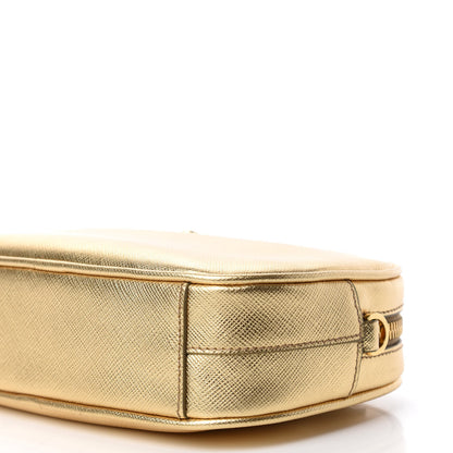 Prada Metallic Saffiano Belt Bag Gold 8 of 10