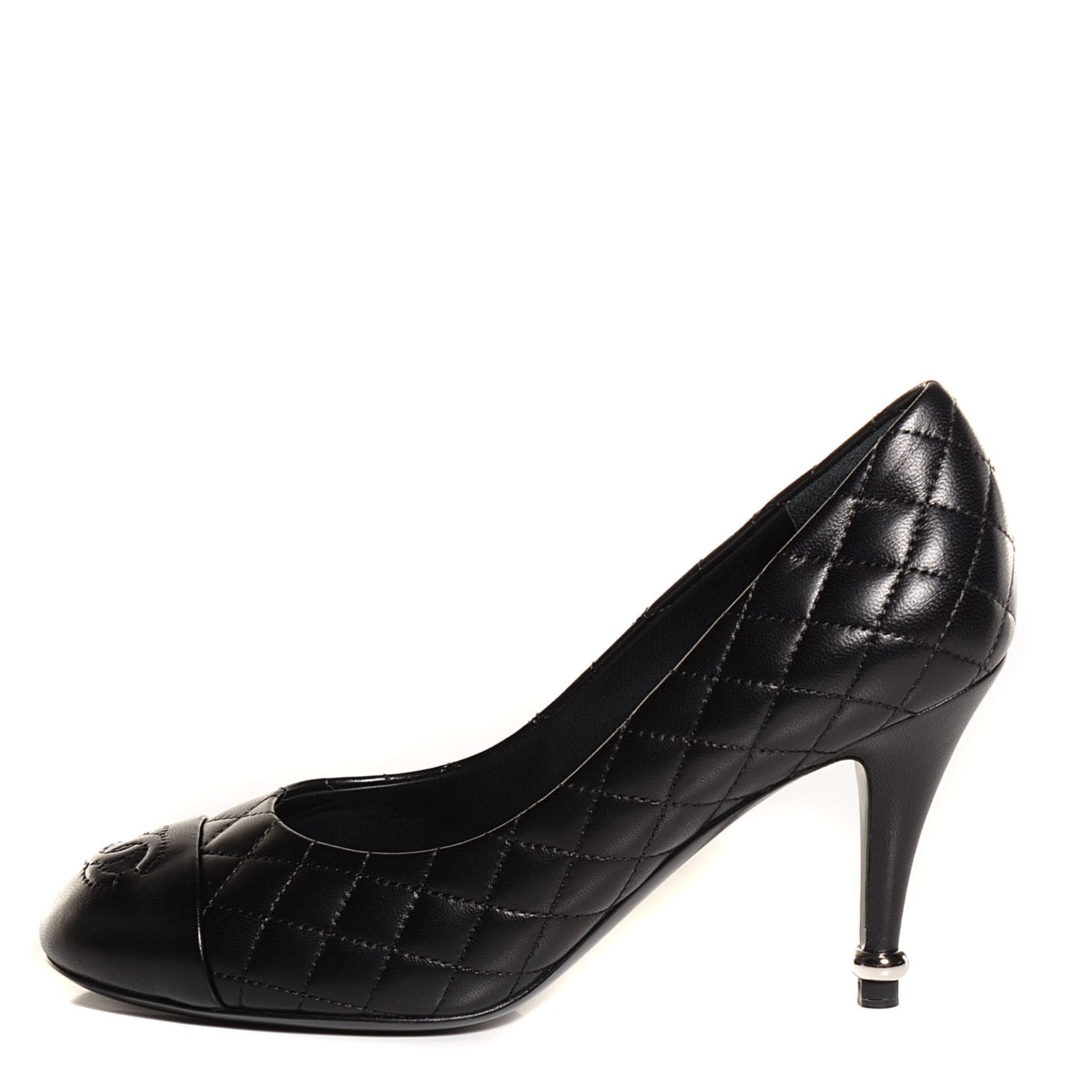 Chanel Lambskin Quilted CC Pumps 36.5 Black 1 of 10