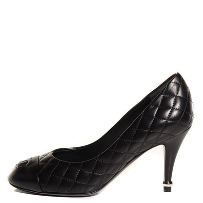 Chanel Lambskin Quilted CC Pumps 36.5 Black 1 of 10