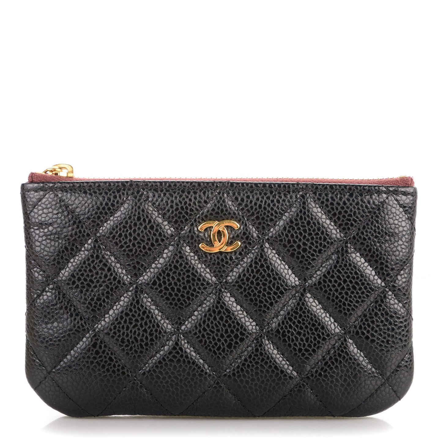 Caviar Quilted Small Pouch Black