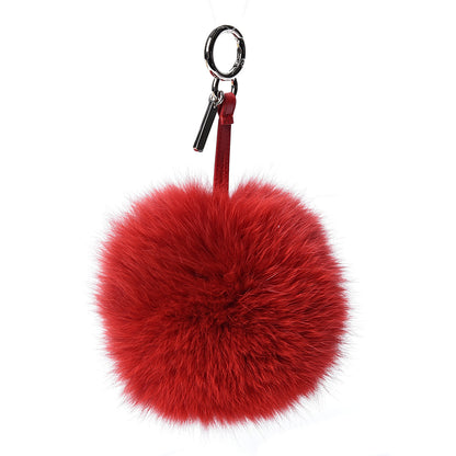 Fendi Fox Fur L ABCharm Pom Pom Bag Charm Red Blue 2 of 5