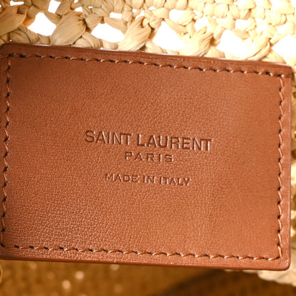 Saint Laurent Raffia Monogram Hobo Naturale 6 of 10