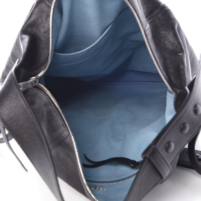 Prada Glace Calf Etiquette Hobo Black 5 of 9