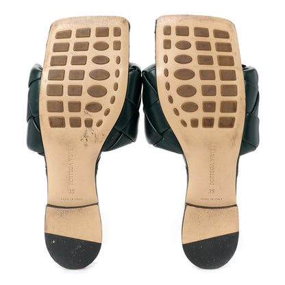 Bottega Veneta Nappa Maxi Intrecciato Lido Flat Sandals 39 Inkwell 6 of 8