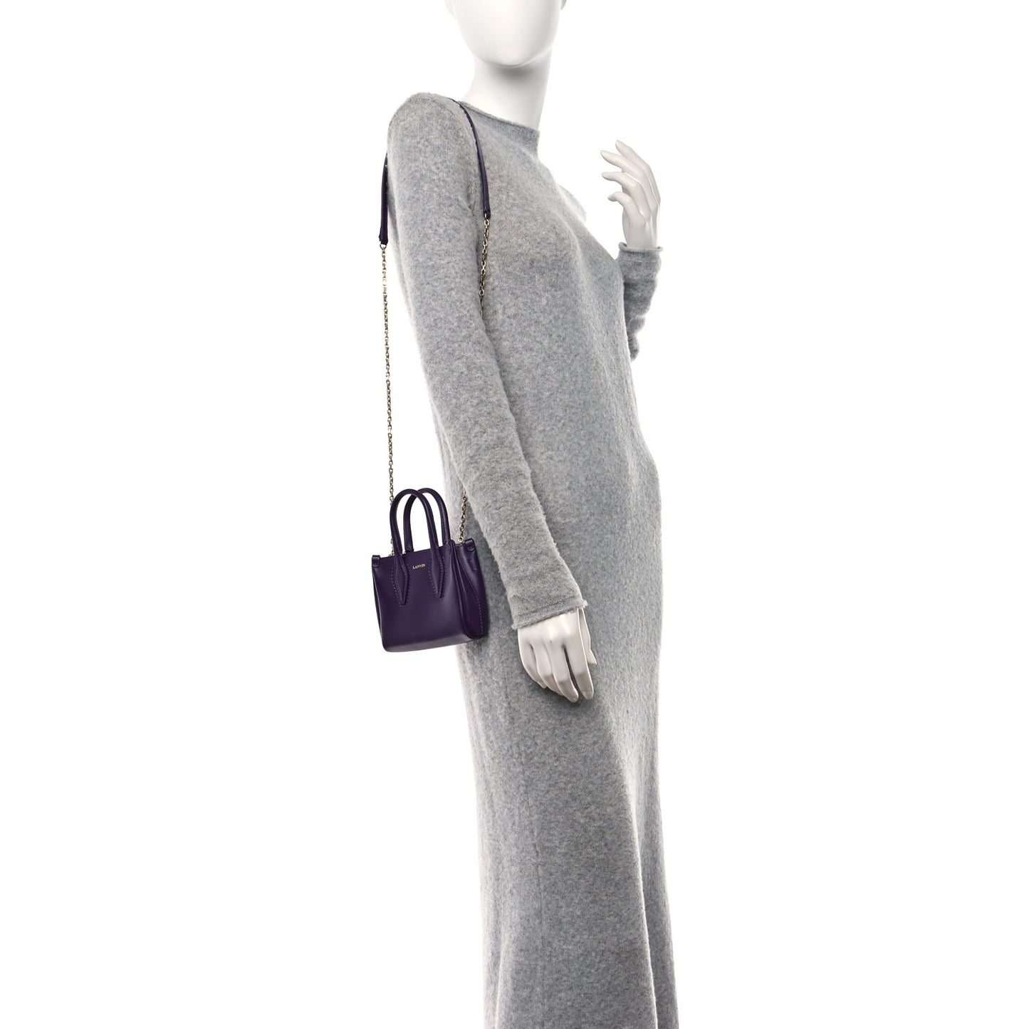 Smooth Calfskin Micro Le Journee Dark Purple