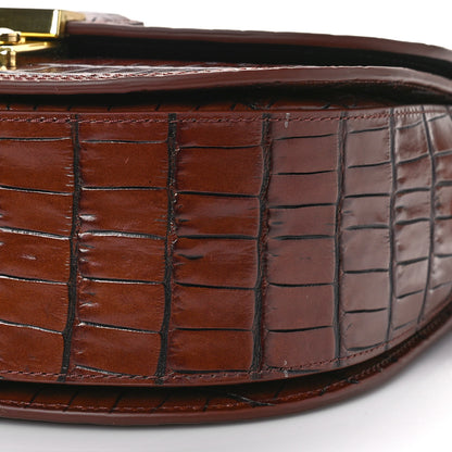 3.1 Phillip Lim Calfskin Crocodile Embossed Pashli Saddle Belt Bag Cognac 9 of 10