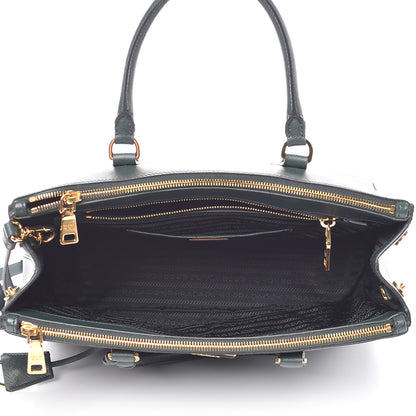 Prada Saffiano Medium Galleria Double Zip Tote Smeraldo 5 of 9