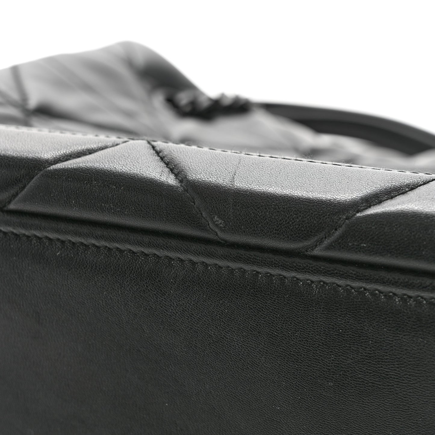 Nappa Quilted Monochrome Chain Tote Bag Black