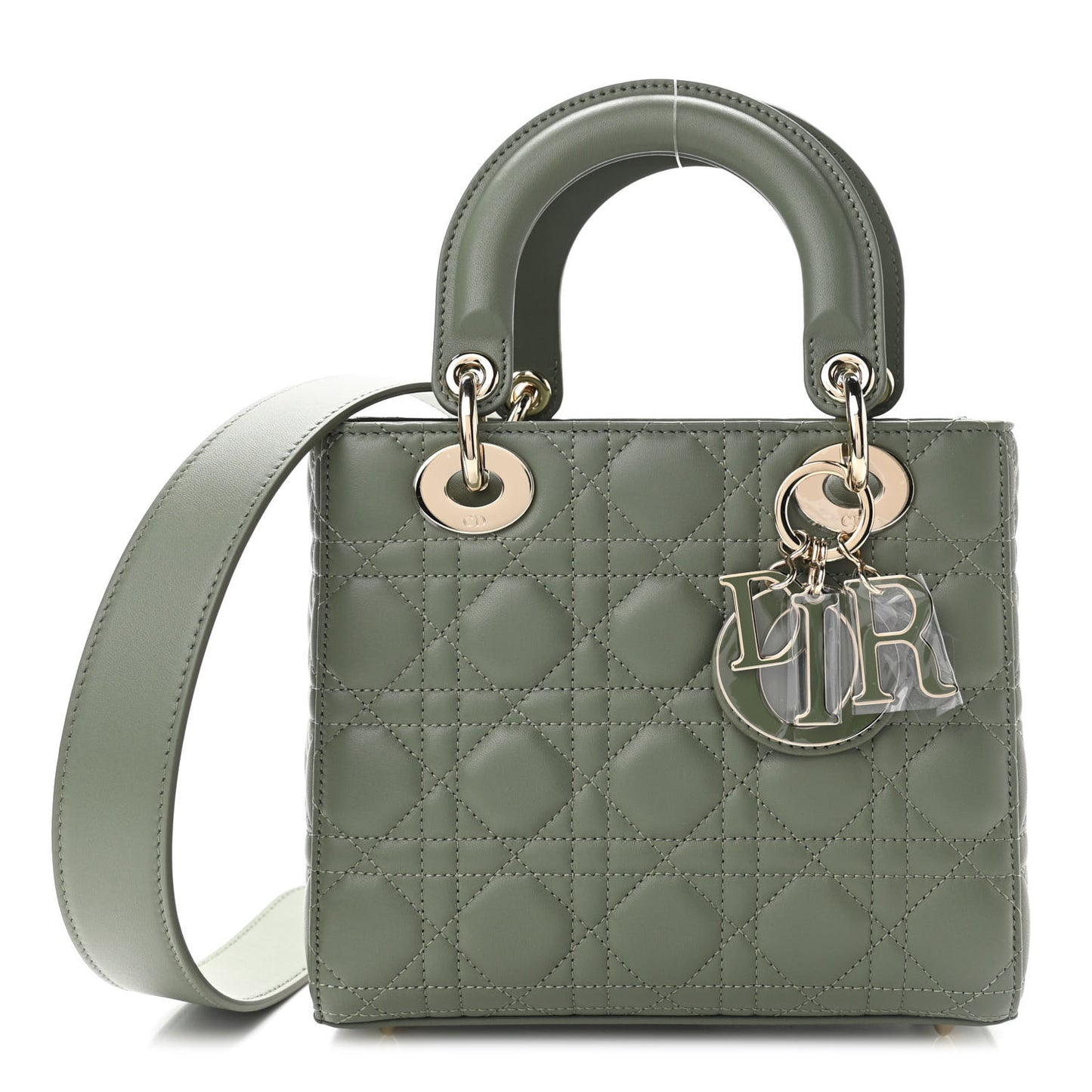 Lambskin Cannage Small My ABCDior Lady Dior Cedar Green