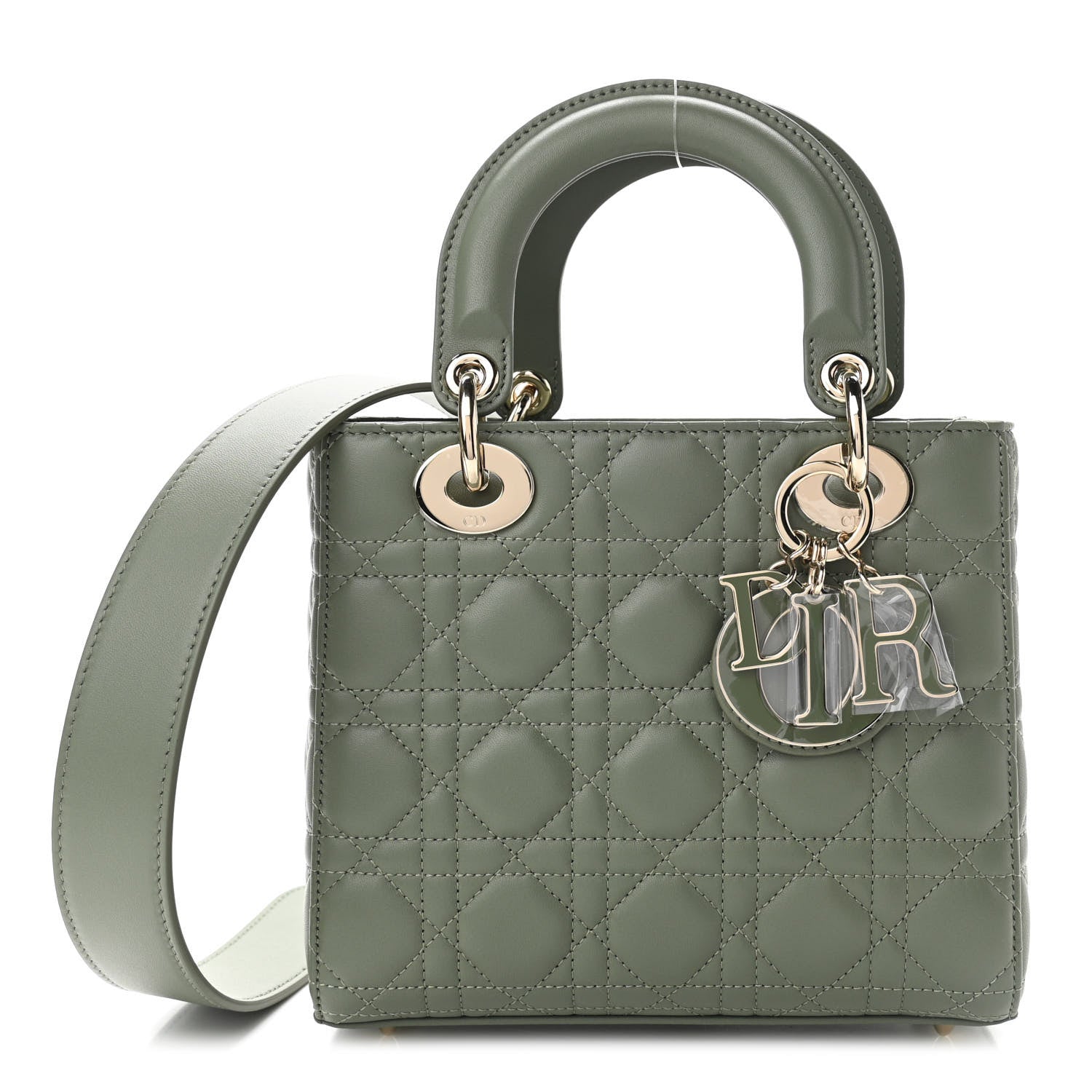 Christian Dior Lambskin Cannage Small My ABCDior Lady Dior Cedar Green 1 of 9