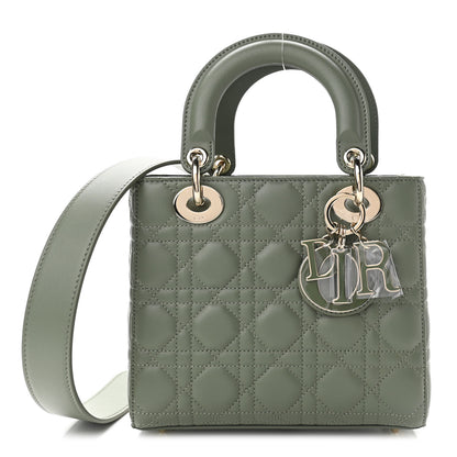 Christian Dior Lambskin Cannage Small My ABCDior Lady Dior Cedar Green 1 of 9