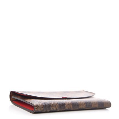 Louis Vuitton Damier Ebene Emilie Wallet Red 4 of 11