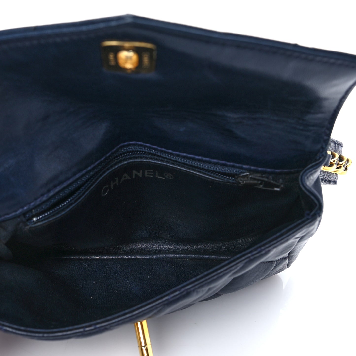 Lambskin Quilted Flap Waist Belt Bag 70 28 Blue