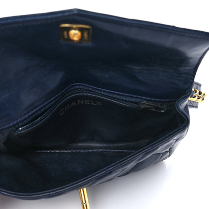 Chanel Lambskin Quilted Flap Waist Belt Bag 70 28 Blue 5 of 8