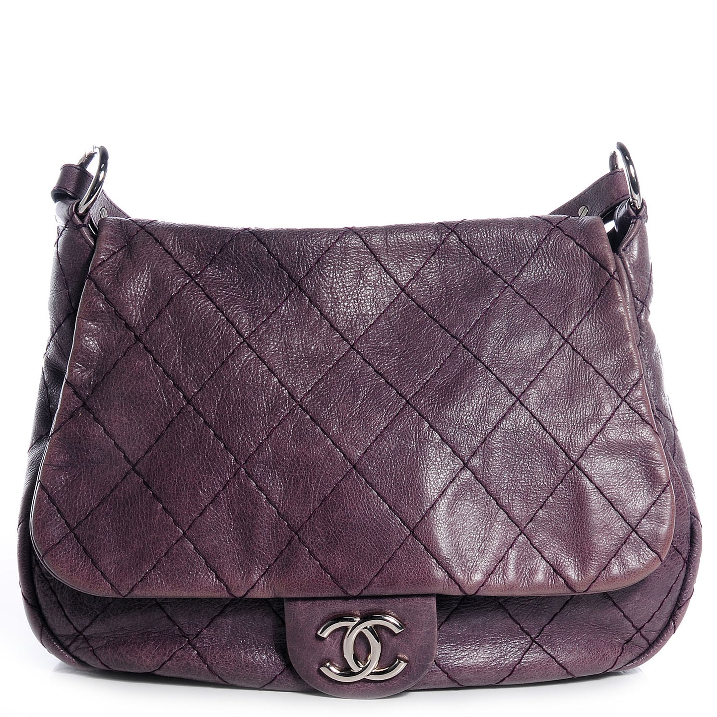 Glazed Calfskin On The Road XL Flap Purple