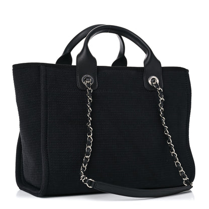 Chanel Mixed Fibers Small Deauville Tote Black 4 of 11