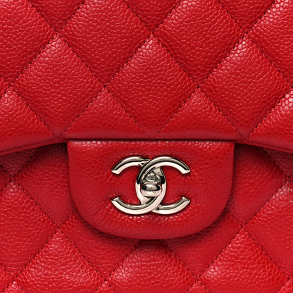 Chanel Caviar Quilted Jumbo Double Flap Red 8 of 18