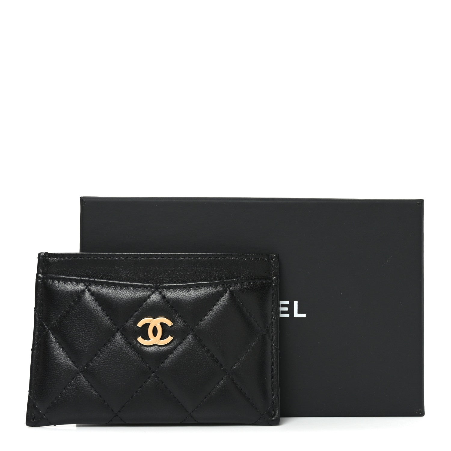 Chanel Lambskin Quilted Card Holder Black 9 of 9