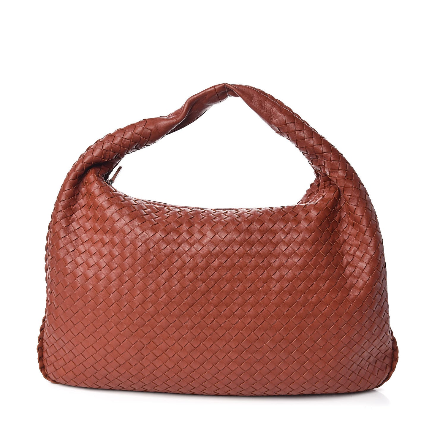 Nappa Intrecciato Large Veneta Hobo Rust
