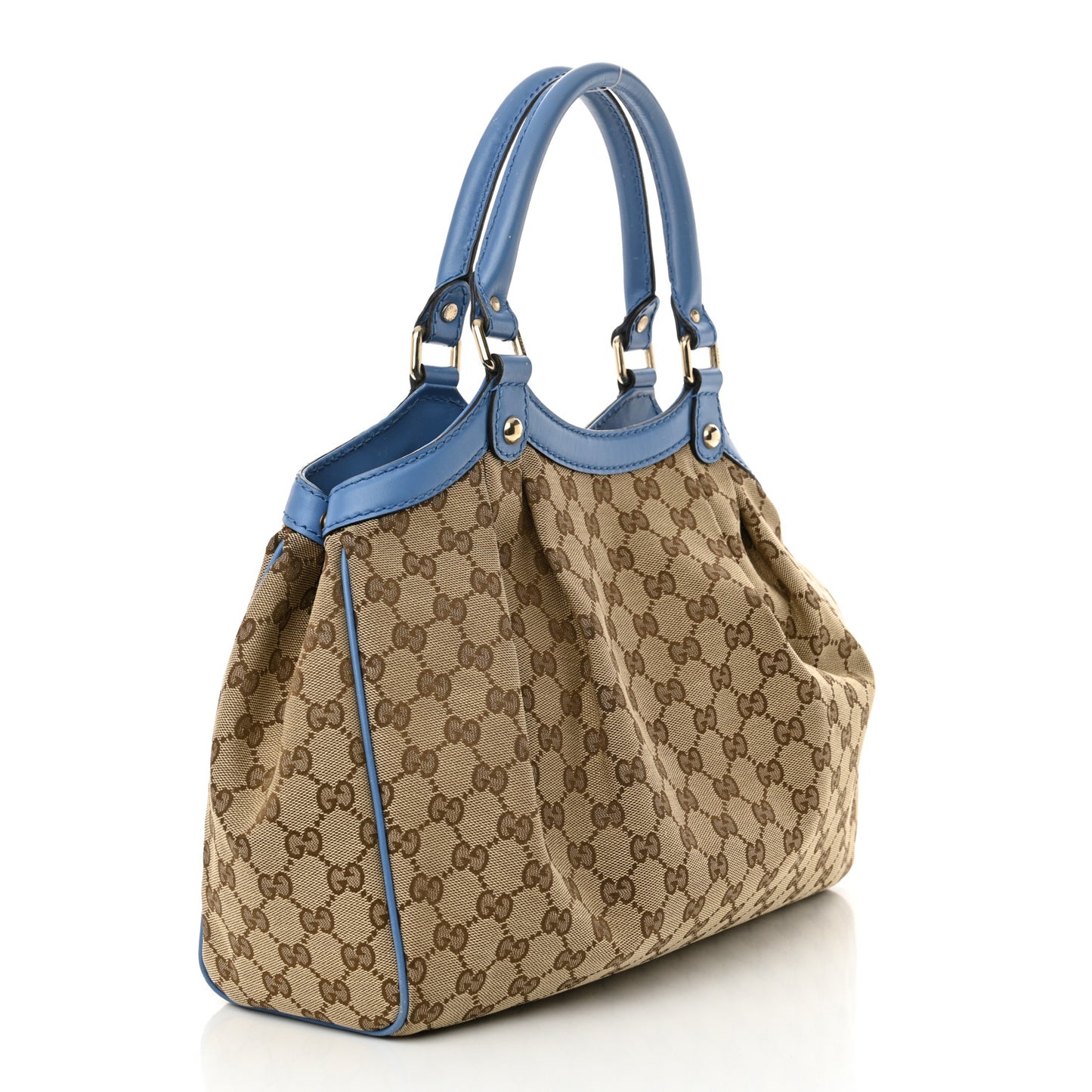Monogram Lurex Medium Sukey Tote Blue