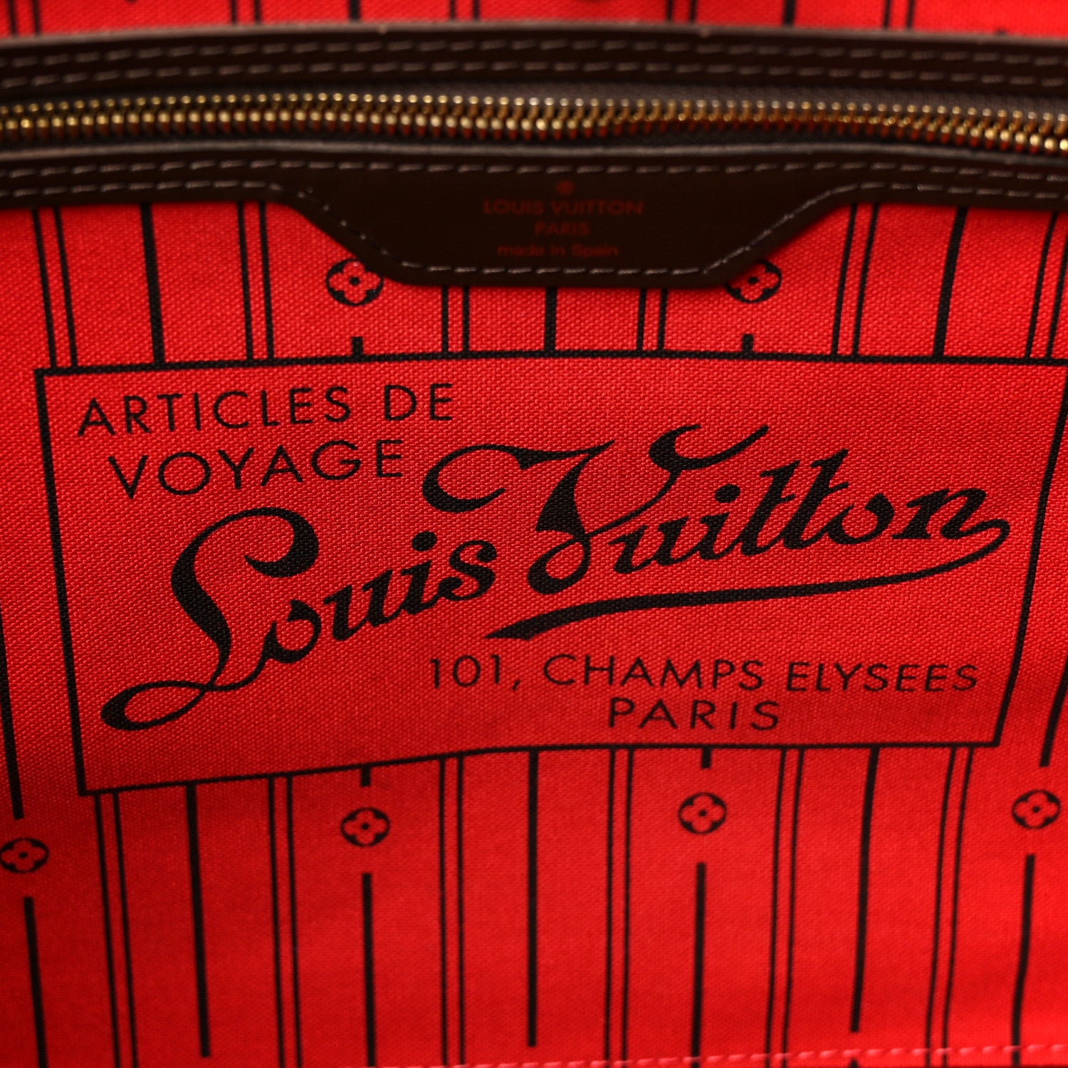 Louis Vuitton Damier Ebene Neverfull MM 6 of 10