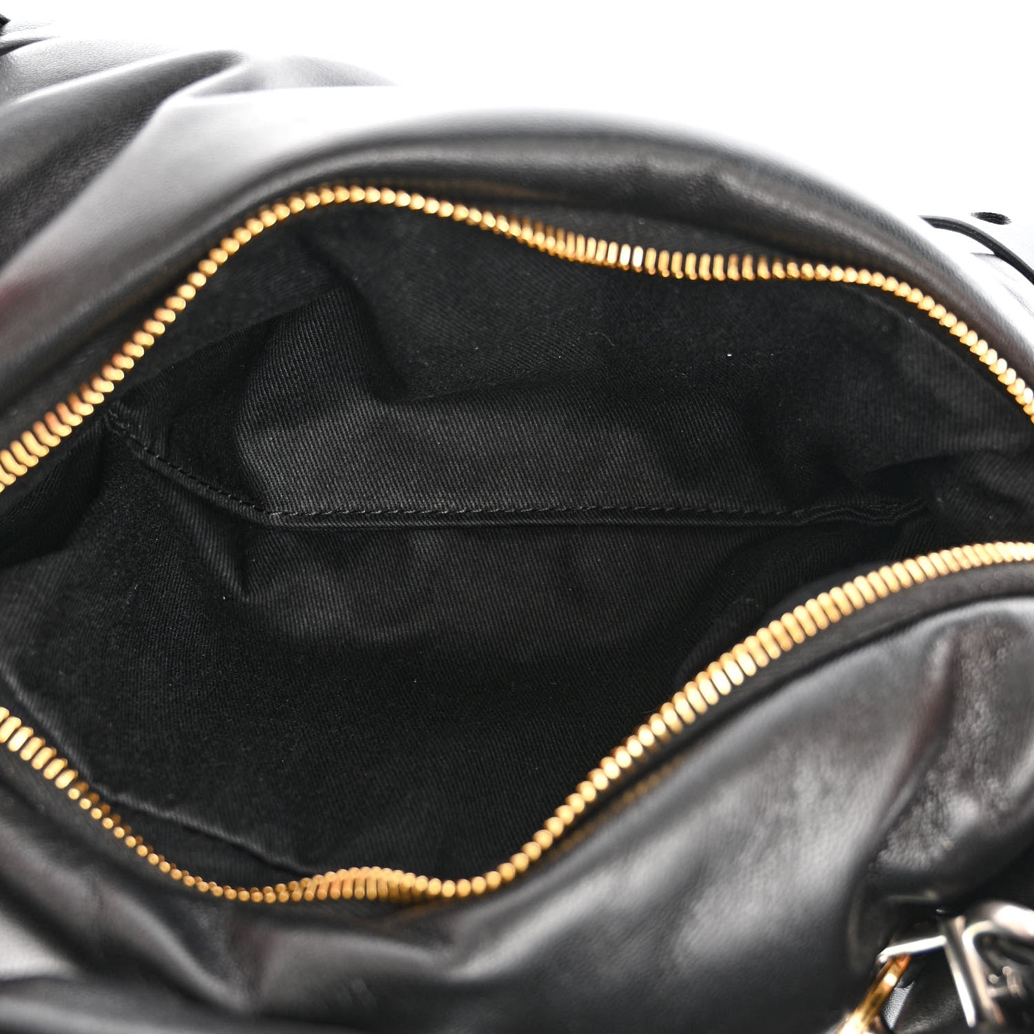 Off-White Calfskin Puffy Pump Pouch Crossbody Bag Black 6 of 10