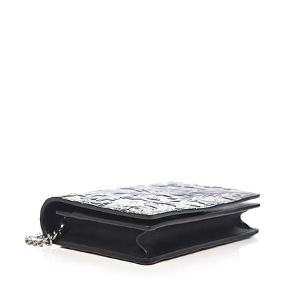 Gucci GG Supreme Monogram Arabesque Chain Wallet Black 4 of 10