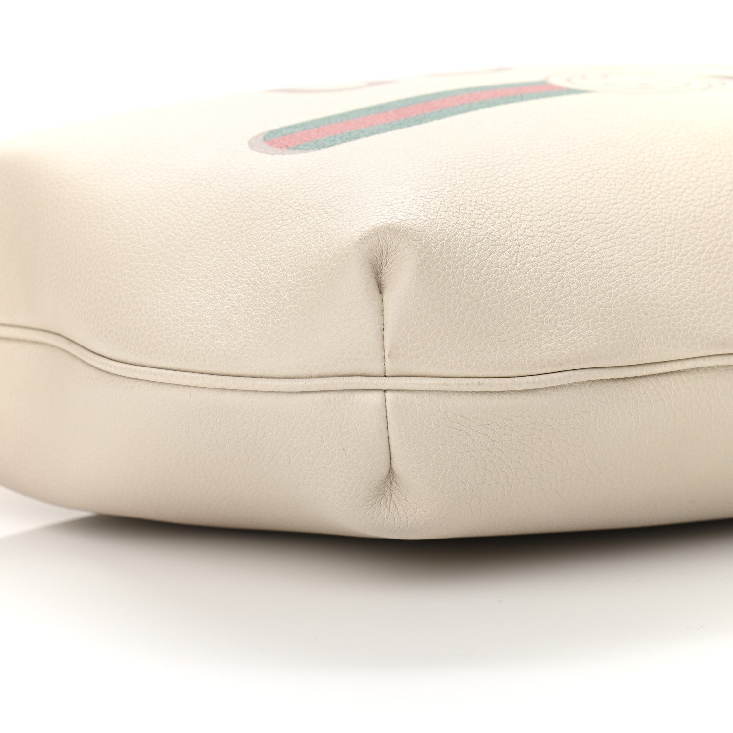 Gucci Grained Calfskin Logo Half Moon Hobo White 9 of 10