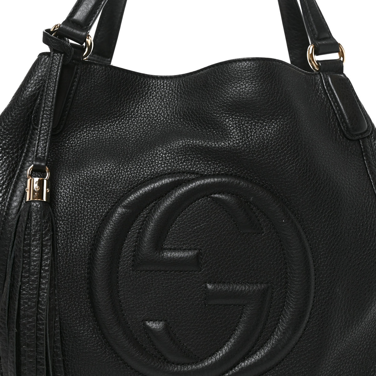 Gucci Pebbled Calfskin Medium Soho Shoulder Bag Black 8 of 10