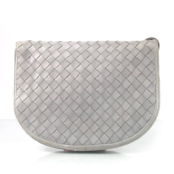 Vintage Woven Shoulder Bag Gray