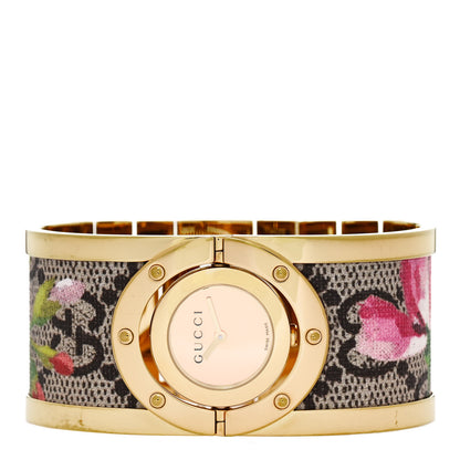 Gucci Stainless Steel Canvas 33mm Twirl GG Supreme Blooms Quartz Watch 2 of 5