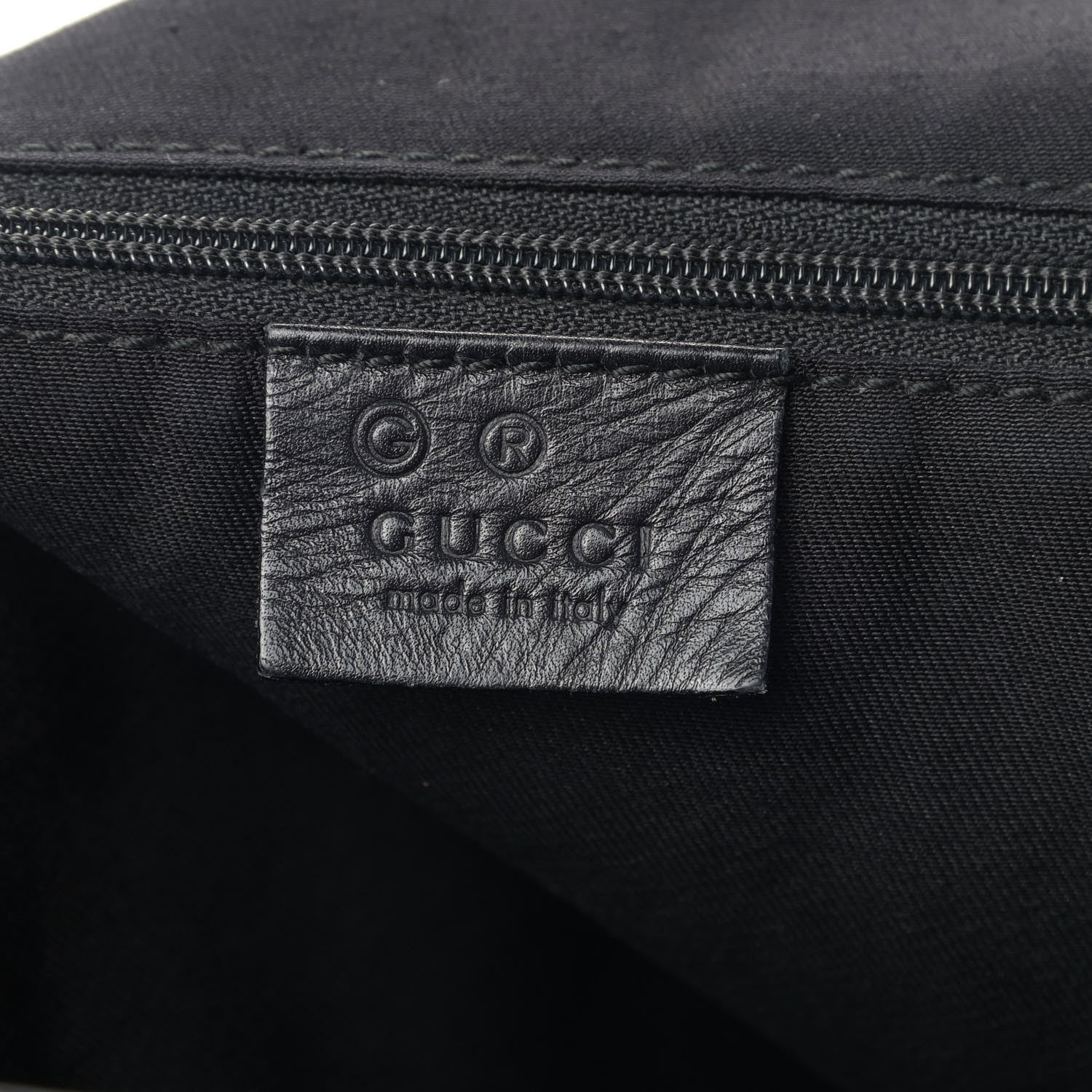 Gucci Denim Monogram Chain Bucket Tote Black 6 of 10