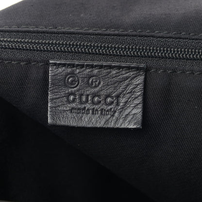 Gucci Denim Monogram Chain Bucket Tote Black 6 of 10