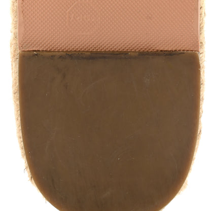 Chanel Lambskin Quilted CC Espadrille Slip On Sandals 39 Red 6 of 11