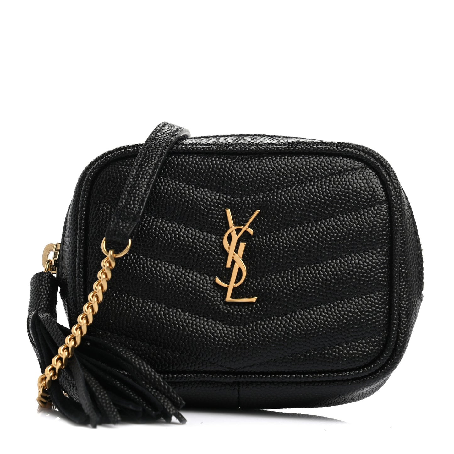 Grain De Poudre Matelasse Monogram Baby Lou Camera Bag Black