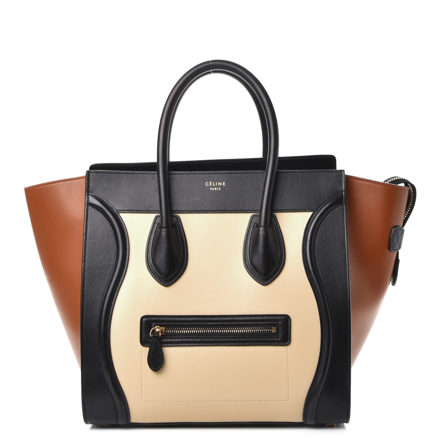 Celine Satin Calfskin Mini Tri-Color Luggage Seashell 1 of 14