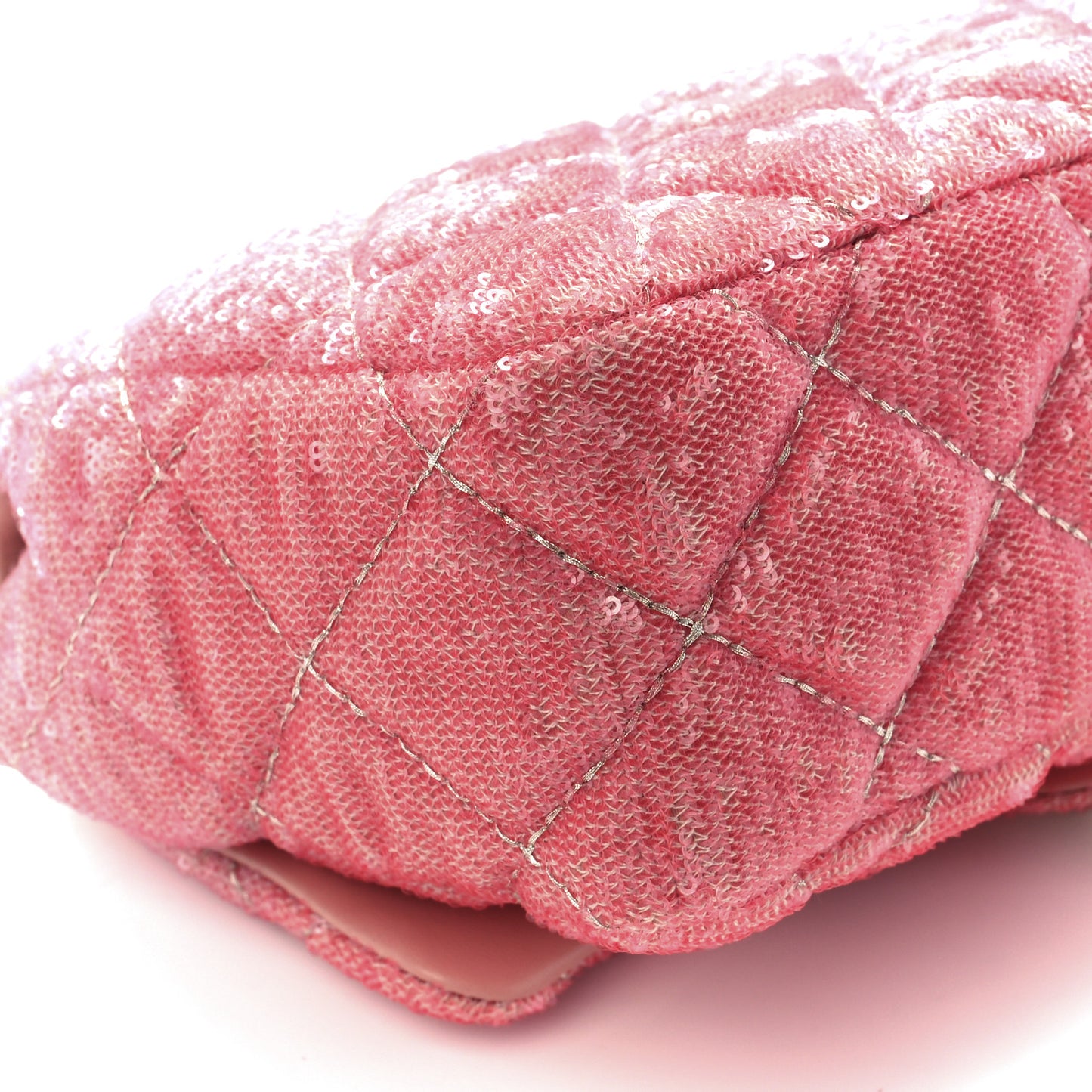 Sequin Quilted Ombre Medium Flap Yellow Pink
