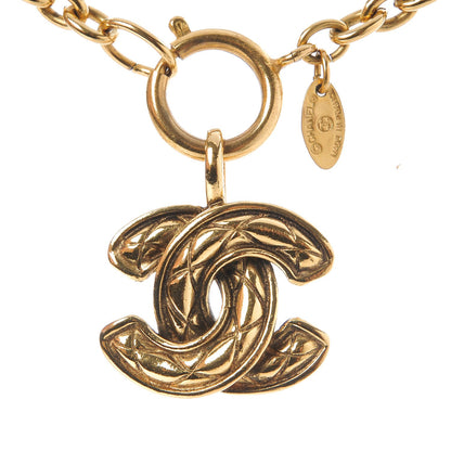 Chanel Quilted CC Long Necklace Gold 5 of 7