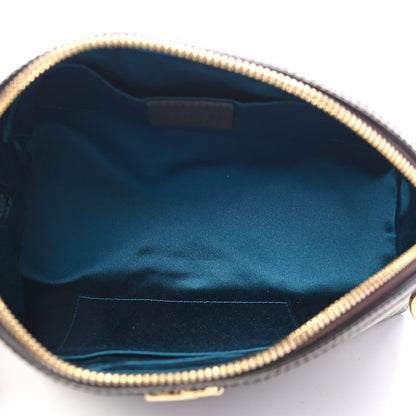 Gucci GG Supreme Monogram Textured Dollar Calfskin Web Small Ophidia Dome Shoulder Bag Beige Ebony New Acero 4 of 7