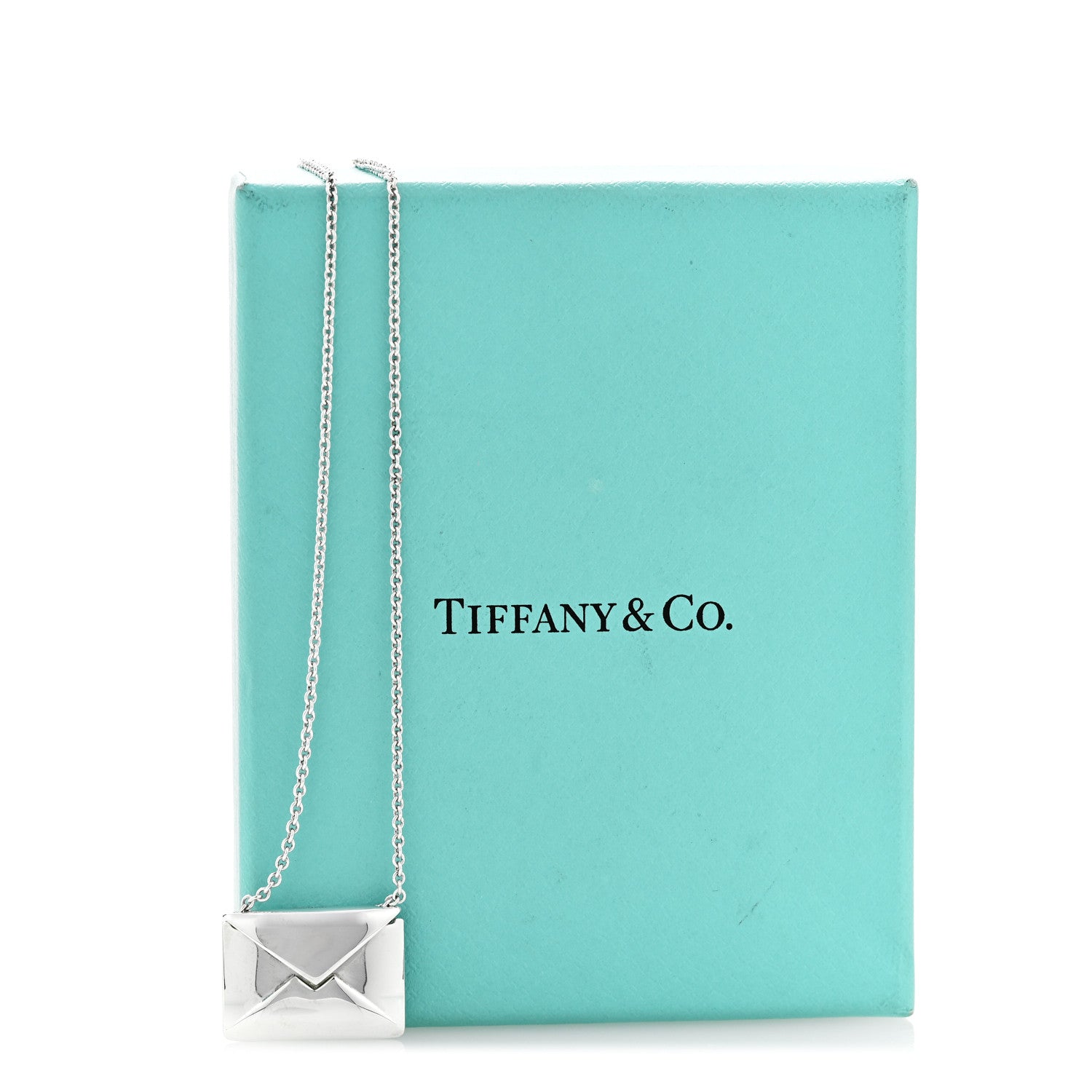Tiffany Sterling Silver Sweet Nothings Envelope Necklace 9 of 9