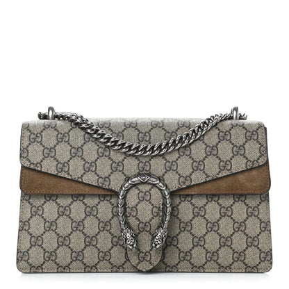 Gucci GG Supreme Monogram Small Dionysus Shoulder Bag Taupe 1 of 11