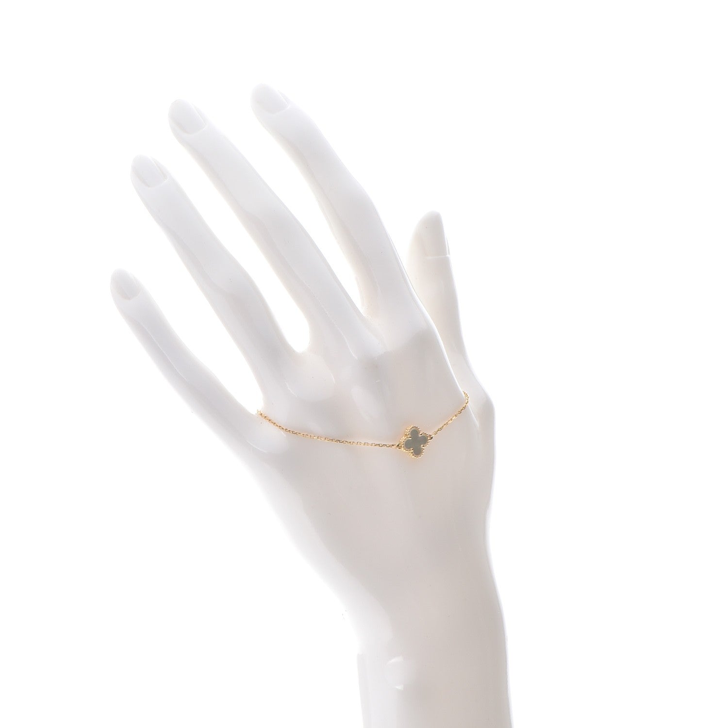 Van Cleef & Arpels 18K Yellow Gold Mother of Pearl Sweet Alhambra Bracelet 2 of 10