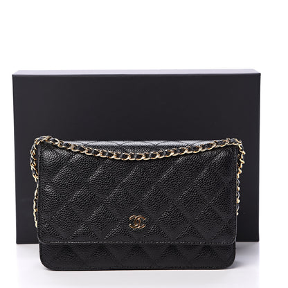 Chanel Caviar Quilted Wallet On Chain WOC Black 11 of 11