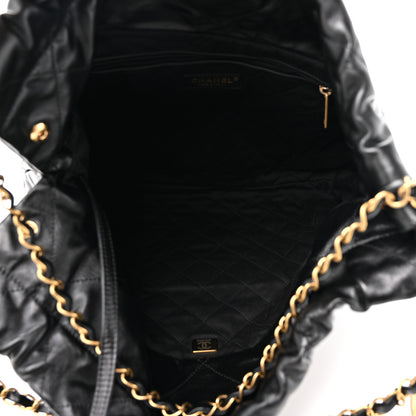 Chanel Shiny Calfskin Quilted Chanel 22 Black 5 of 10