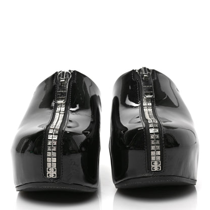 Givenchy Patent Calfskin 4G Zip Clogs 36 Black 2 of 8