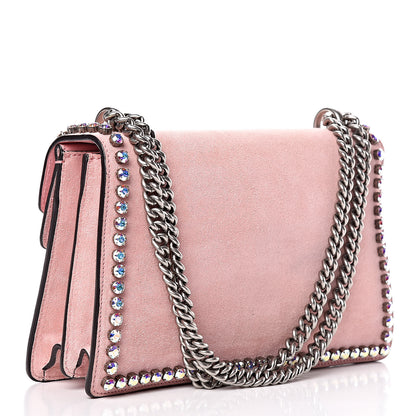 Gucci Suede Crystal Small Dionysus Shoulder Bag Peonia 3 of 13